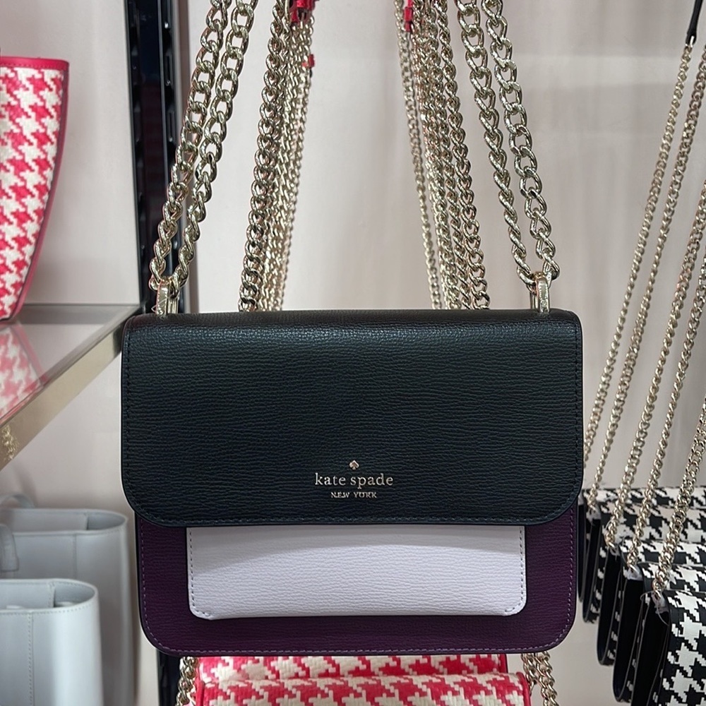 Kate Spade Remi Flap Chain Crossbody 
Colorblock 
Ripe Plum